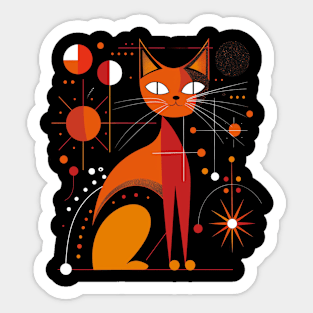 Mid Century Modern CAT Creative Lighting Sticker